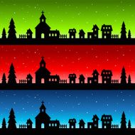 Silhouette Christmas Villages