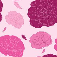 Pink vector flowers N2