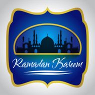 Ramadan Kareem Vector Illustration Greeting Card
