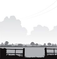 Landscape silhouette four
