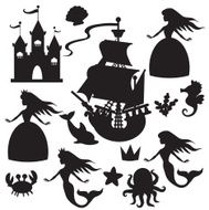 Mermaid vector silhouette