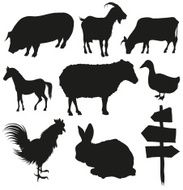 Farm animals set