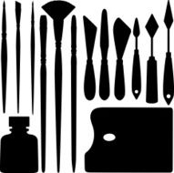 Art Tools silhouettes