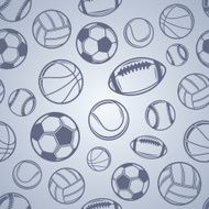 Sports Balls Background Seamless Pattern
