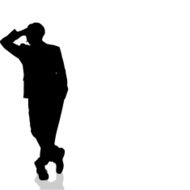 Vector silhouette of man N45