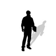 Vector silhouette of a businessman N7