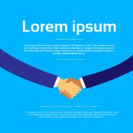 Handshake with Copy Space Business Hands Shake Flat Design