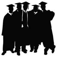 Graduation day men wearing their cap and gown N2