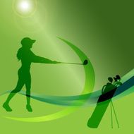 Vector silhouettes of golf N5