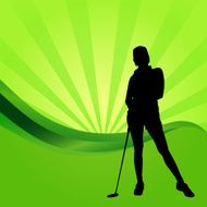 Vector silhouettes of golf N6