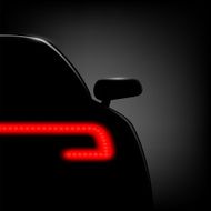 Car silhouette on a black background