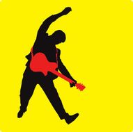 Rockin Guitarist (vector illustration)