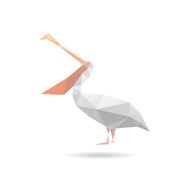 Pelican abstract isolated on a white backgrounds vector illustration
