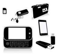 Multimedia Gadgets Vector illustrations