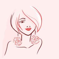 Woman with big earrings N2