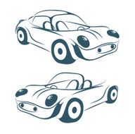 Vector drawing sports car