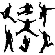 Jumping Man Silhouettes
