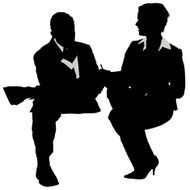 Job interview silhouette