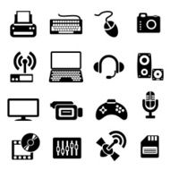 Vector icons of computers and devices