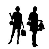 Vector silhouette of a woman N1137