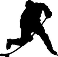 Hockey Slapshot Silhouette