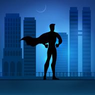 Superhero in City