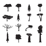 Trees vector set