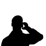 Vector silhouette of a man N284