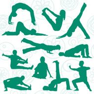 vector yoga position
