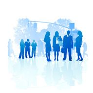 Business people in the park