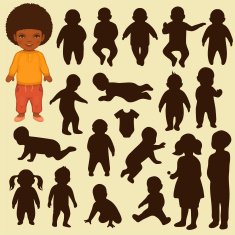 baby isolated silhouette N2