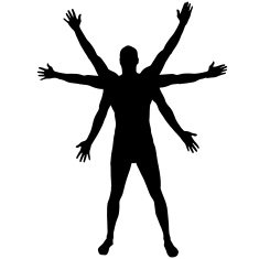 Vector silhouette of a man N266