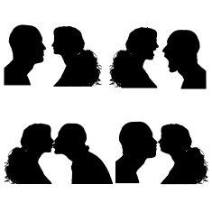 Vector silhouettes people N11