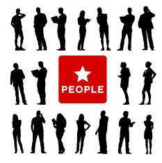 Vector of Diverse Business People