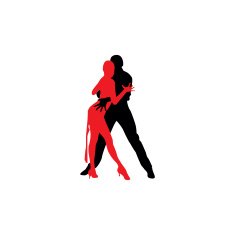 Latin dancers silhouettes