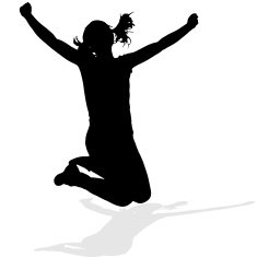 Vector silhouette of a woman N1116