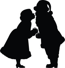 Santa and Mrs Claus Silhouettes N2