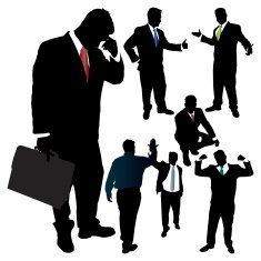 Businessman Vector Silhouette Series N3