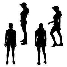Vector silhouette of a woman N1121