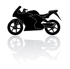 Motorcycle silhouette vector icon