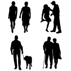 Vector silhouette of a people N125