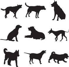 Dog Silhouettes N2
