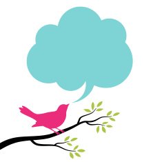 Bird and Speech Bubble