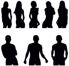 fashion models silhouette