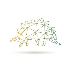 Dinosaur abstract isolated on a white backgrounds vector illustration