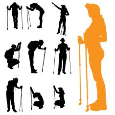 Vector Silhouette Of People N451