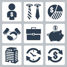 Vector isolated money icons set N3