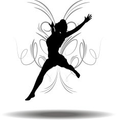 Funky Girl Silhouette