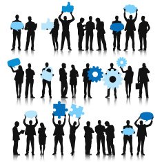 Business team social networking with bubble N2