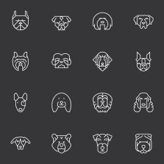 Dogs Head Icons